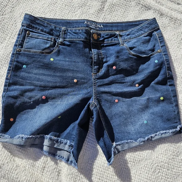 Short Bermuda En Jean Arizona Jeans - Bleu Clair - Taille 12 Fille - Occasion Excellent état